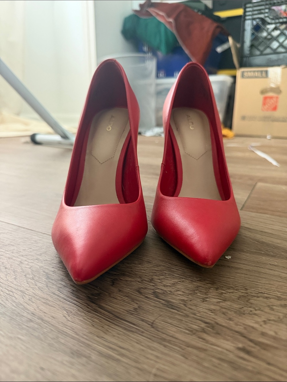 Aldo Red Pointed-Toe Stiletto Pumps - Picture 4 of 5